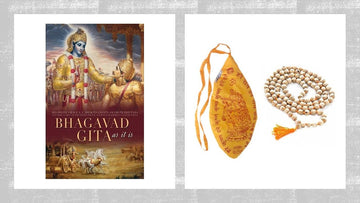 Bhagvad Gita As It Is + Japa Mala & Bead Bag